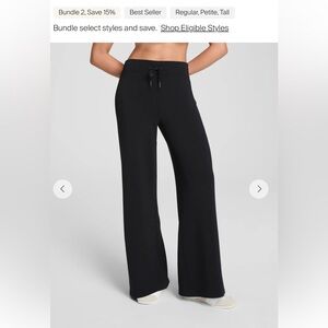 NWT SPANX Airism Black Wide-Leg Pants & shorts bundle